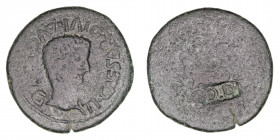 Monedas de la Hispania Antigua
Arse, Sagunto
As. AE. Resello D.D dentro de cartela en reverso. 10.23g. AB.2091. Muy escasa. (MBC-/BC-).