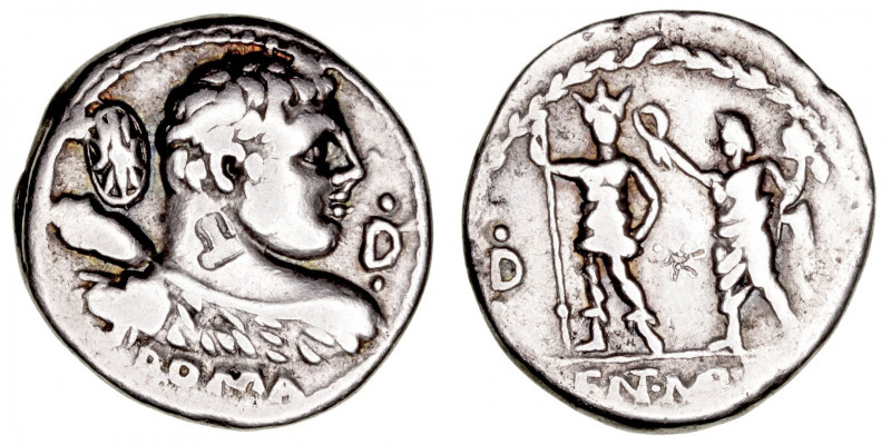 República Romana
Cornelia
Denario. AR. Roma. (100 a.C.). A/Busto de Hércules a...