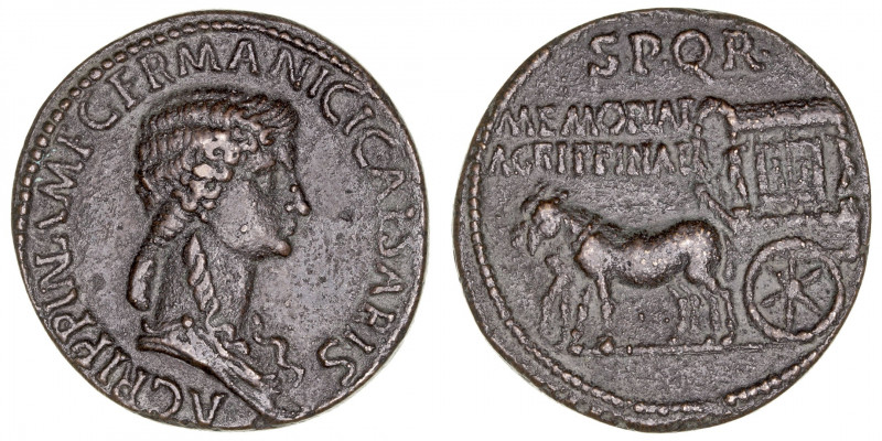 Imperio Romano
Agripina Madre
Sestercio. AE. Reproducción antigua (siglo XIX)....