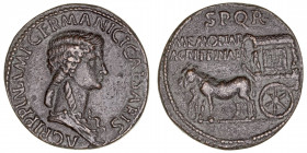 Imperio Romano
Agripina Madre
Sestercio. AE. Reproducción antigua (siglo XIX). 19.41g. Bonita pieza. MBC.