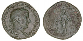 Imperio Romano
Gordiano III
Sestercio. AE. (238-244). R/(LAETITIA AVG. N. S.C.). 17.05g. RIC.269a. Pátina verde. MBC/BC.
