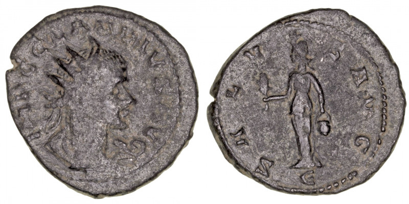 Imperio Romano
Claudio II
Antoniniano. AE. (268-270). R/SALVS AVG., en exergo ...