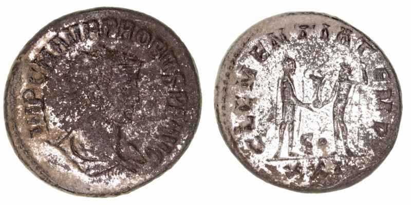 Imperio Romano
Probo
Antoniniano. VE. (276-282). R/CLEMENTIA TEMP., en el camp...