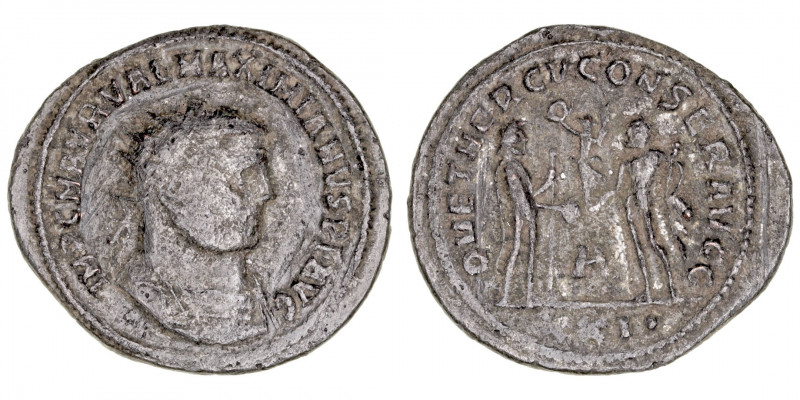 Imperio Romano
Maximiano
Antoniniano. AE. (286-310). En el campo letra A y en ...