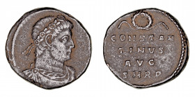 Imperio Romano
Constantino Magno
Follis. AE. Roma. (317-337). A/Busto laureado a der., anepígrafa. R/CONSTANTINVS AVG. SMRP. 2.36g. RIC.281. Rara. (...