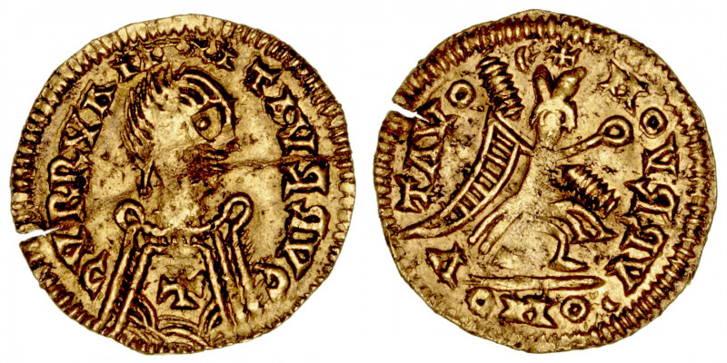 Monedas Visigodas
Leovigildo
Tremis. AV. Tiempos de Justino II (ant. 578). Ser...
