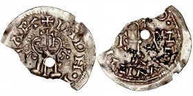 Monedas Visigodas
Egica & Witiza
Tremis. AV. Emerita. (698-702). A/Bustos enfrentados con cetro entre ellos, alrededor + INDN·M·EGICAP+. R/Monograma...