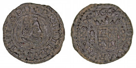 Monarquía Española
Felipe IV
8 Maravedís. AE. Trujillo M. 1664. 1.58g. Cal.425. (MBC).