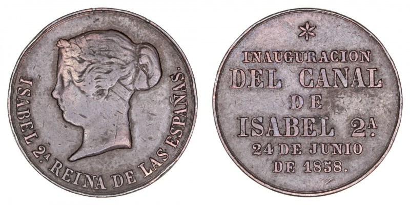 Monarquía Española
Isabel II
Medalla. AE. Inauguración del Canal de Isabel II,...