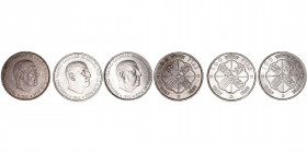 La Peseta
Francisco Franco
100 Pesetas. AR. 1966. Lote de 3 monedas. 1966 *66 (2) y *67. EBC+ a EBC.