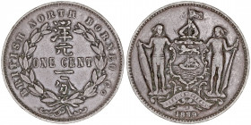 Monedas Extranjeras
Borneo Británico
Cent. AE. 1889 H. 9.36g. KM.2. MBC-.