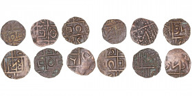Monedas Extranjeras
Bután
1/2 Rupia. AE. Lote de 6 monedas. MBC a BC.