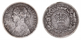 Monedas Extranjeras
Canadá Victoria
1/2 Penny. AE. 1864. Provincia de Nova Scotia. 2.69g. KM.7. BC-.