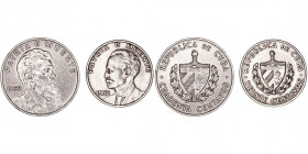 Monedas Extranjeras
Cuba
Lote de 2 monedas. CuNi. 20 y 40 Centavos 1962. KM.31 y 32. MBC-.