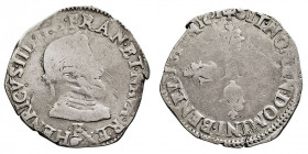 Monedas Extranjeras
Francia Enrique IV
1/2 Franc. AR. Angers. (1601) F. 6.94g. Duplessy 1212. Escasa. BC+/BC.
