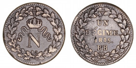 Monedas Extranjeras
Francia Napoleón
Décimo. AE. 1815 BB. 17.49g. F.131A. MBC/MBC-.