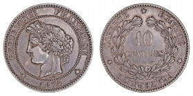 Monedas Extranjeras
Francia
10 Céntimos. AE. 1874 A. 10.04g. KM.815. MBC+.