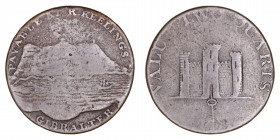 Monedas Extranjeras
Gibraltar
2 Quartos. AE. (1802). KM.TN2.2. Fecha escrita a tinta. RC.