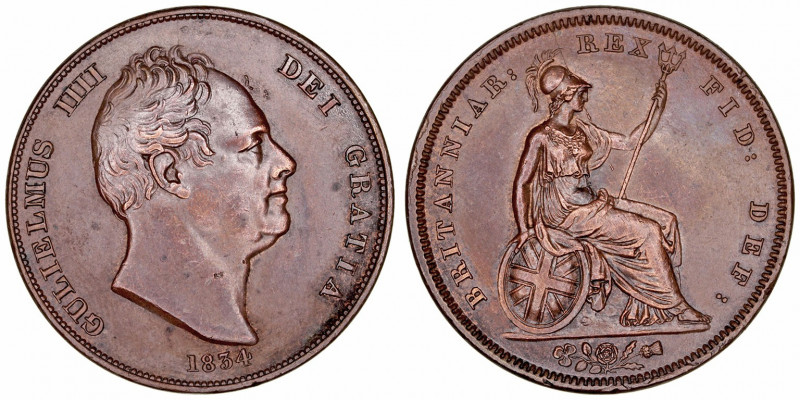 Monedas Extranjeras
Gran Bretaña Guillermo IV
Penny. AE. 1834. 19.03g. KM.707....