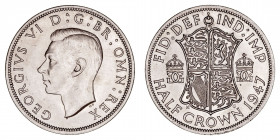 Monedas Extranjeras
Gran Bretaña Jorge VI
1/2 Corona. Cuproníquel. 1947. 14.29g. KM.866. EBC+.