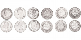 Monedas Extranjeras
Holanda
25 Cents. AR. Lote de 6 monedas. 1848, 1849, 1895, 1897, 1902 y 1911. BC+ a BC.
