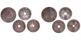 Monedas Extranjeras
Indochina Francesa
Lote de 4 monedas. AE. Cent 1889 A, 1912 A, 1919 A y 1926 A. KM.12.1. MBC- a BC.