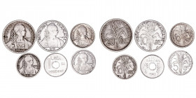 Monedas Extranjeras
Indochina Francesa
Serie de 6 monedas. 1931-1946. CuNi/Al. Cent 1943, 5 Cents 1946, 10 Cents 1939, 1941 y 1945 y 20 Cents 1941. ...