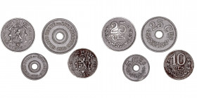 Monedas Extranjeras
Luxemburgo
Lote de 4 monedas. Zn/Fe. 5 Céntimos 1915, 10 Céntimos 1921, 25 Céntimos 1916 y 1922. KM.27, 29, 30 y 32. MBC+ a BC-....