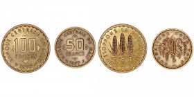 Monedas Extranjeras
Mali
Lote de 2 monedas. AE. 50 Francos 1977 y 100 Francos 1975. KM.9 y 10. EBC+ a MBC-.