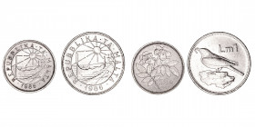 Monedas Extranjeras
Malta
Lote de 2 monedas. CuNi. 25 Cents y Lira 1986. KM.81 y 82. MBC+ a MBC.