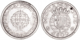 Monedas Extranjeras
Mozambique
5 Escudos. AR. 1960. 3.81g. KM.84. MBC/MBC+.
