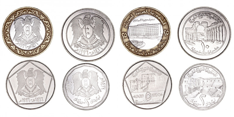 Monedas Extranjeras
Siria
Serie de 4 valores. CuNi. 1996. 2, 5, 10 y 25 Pounds...