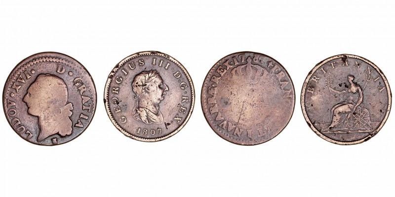 Monedas Extranjeras
Lotes de Conjunto
Lote de 2 monedas. AE. Francia Luis XVI ...