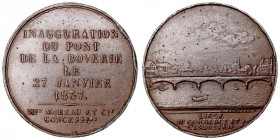 Medallas
Medalla. Estaño. Inauguración de el Puente de la Boverie, 1837. 32.00mm. Golpecitos en canto. (MBC).