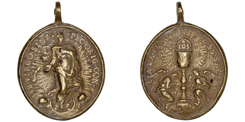 Medallas
Religiosas
Medalla. AE. Inmaculada Concepción y Sagrada Forma. Siglo ...