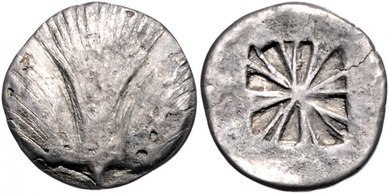 ITALIEN, SIZILIEN / Stadt Selinus, AR Didrachme (ca.540-515 v.Chr.). Eppichblatt...