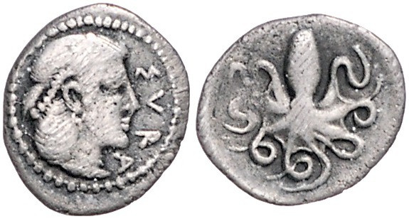 ITALIEN, SIZILIEN / Stadt Syrakus, AR Litra (um 470 v.Chr.). Kopf der Artemis-Ar...