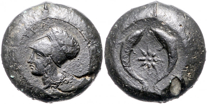 ITALIEN, SIZILIEN / Stadt Syrakus, AE Litra (Timoleon, 345-336 v.Chr.). Athenako...