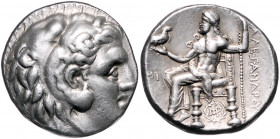 GRIECHENLAND, MAKEDONIEN. Alexander III. der Große, 336-323 v.Chr., AR Tetradrachme posthum (311-305), Babylon. Herakleskopf r. Rs.Zeus thronend, i.F....