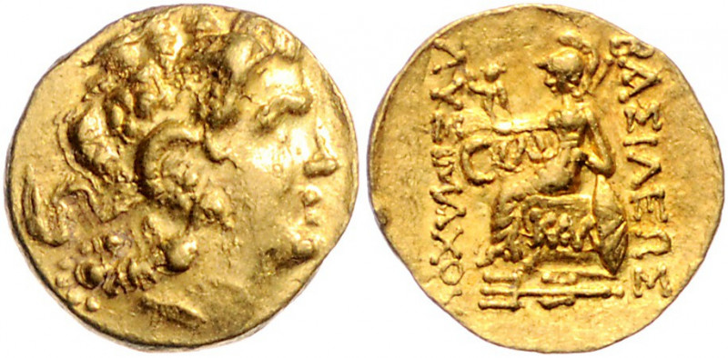 GRIECHENLAND, THRAKIEN. Lysimachos, 323-281 v.Chr., AV Stater (88-86 v.Chr.), Ka...