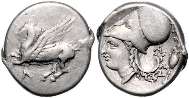 GRIECHENLAND, AKARNANIA / Stadt Leukas, AR Stater (330-250 v.Chr.). Pegasos l. R...