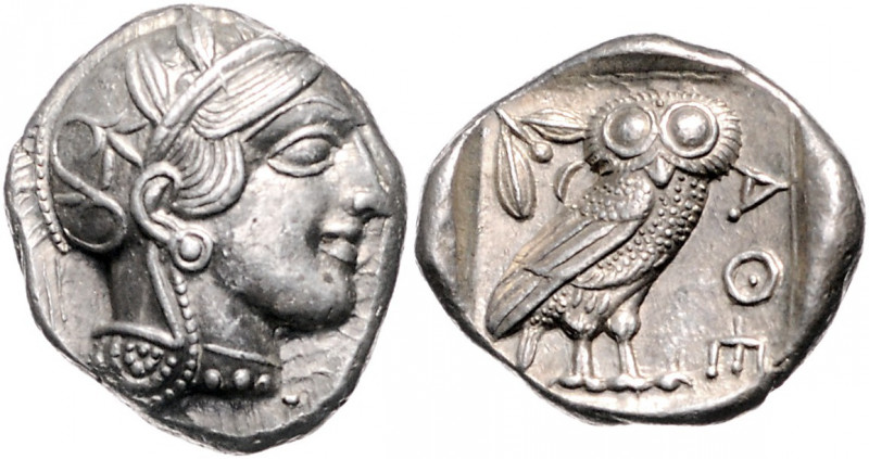 GRIECHENLAND, ATTIKA / Stadt Athen, AR Tetradrachme (5.Jh.v.Chr.). Kopf Athenas....