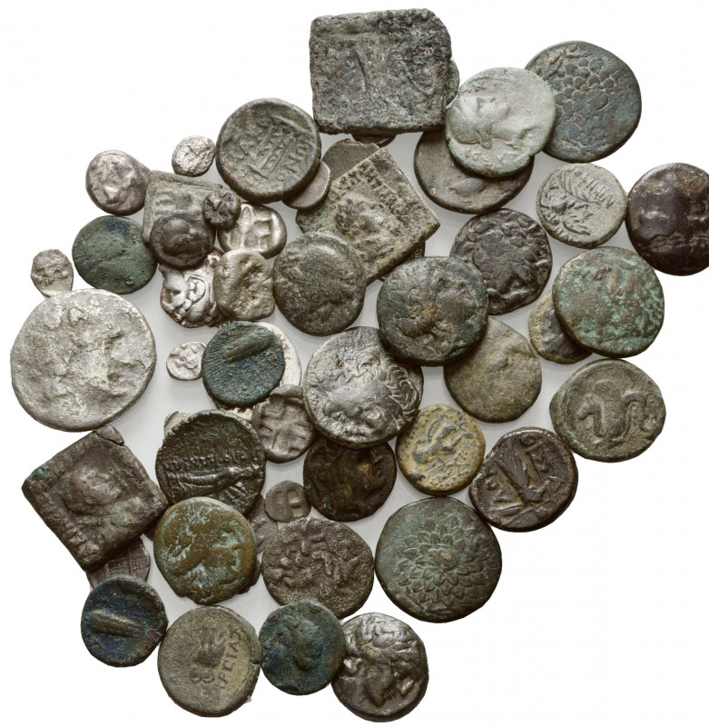 GRIECHENLAND, Lot mit 60 unbestimmten antiken griechischen Münzen, darin 22 Silb...