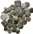 GRIECHENLAND, Lot mit 60 unbestimmten antiken griechischen Münzen, darin 22 Silbermünzen. Gesamt 231g. -BITTE ANSEHEN-.
60 Stk., f.ss bis ss