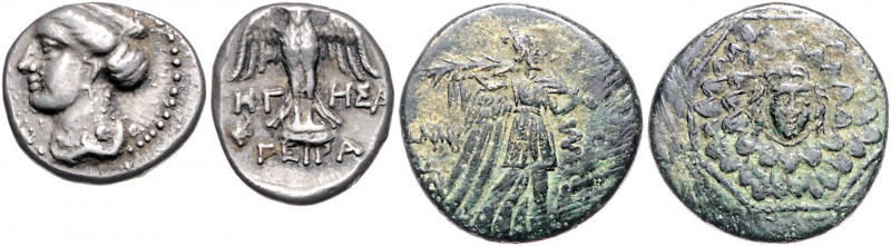 KLEINASIEN, PONTOS / Stadt Amisos, AR Drachme (420-300 v.Chr.). Herakopf mit Ste...