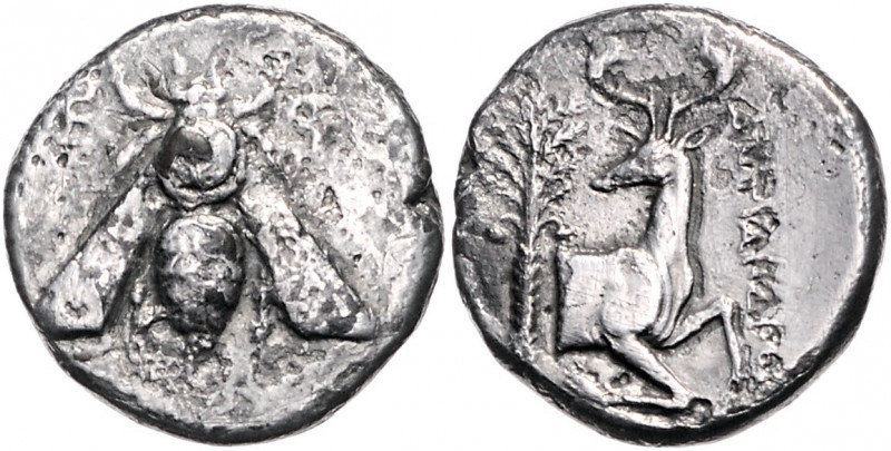 KLEINASIEN, IONIEN / Stadt Ephesos, AR Tetradrachme (390-330 v.Chr.). Biene. Rs....