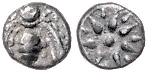 KLEINASIEN, IONIEN / Stadt Ephesos, AR Hemiobol (430-394 v.Chr.). Biene. Rs.Sieb...