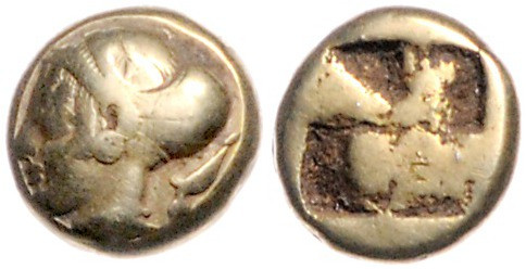 KLEINASIEN, IONIEN / Stadt Phokaia, EL-Hekte (477-388 v.Chr.). Weibl. Kopf l., d...