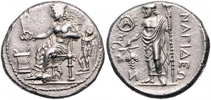 KLEINASIEN, KILIKIEN / Stadt Nagidos, AR Stater (374-356 v.Chr.). Aphrodite l. t...