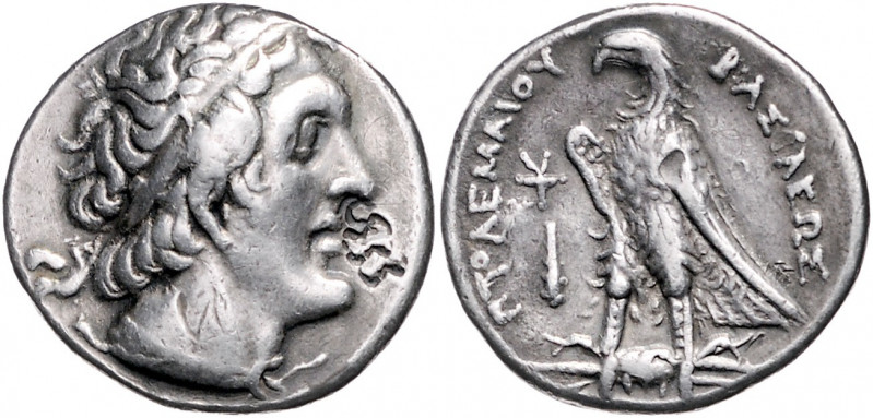 ÄGYPTEN, Ptolemaios II., 285-246 v.Chr., AR Tetradrachme, Tyros. Diadem. Kopf r....